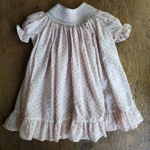 Vintage Floral Dress with Beuatiful Stiching Around Collar